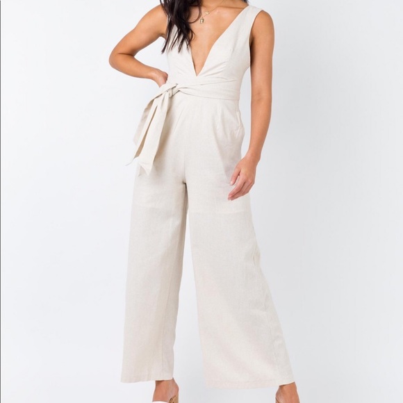Princess Polly Pants - NWOT Princess Polly Linen Jumpsuit